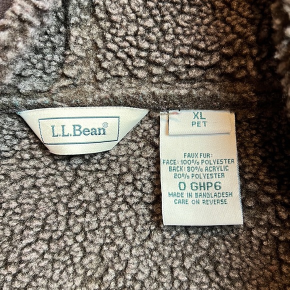 LL Bean Sherpa lined toggle buttons brown Heavy winter coat Sz XL-petite. - Picture 7 of 10